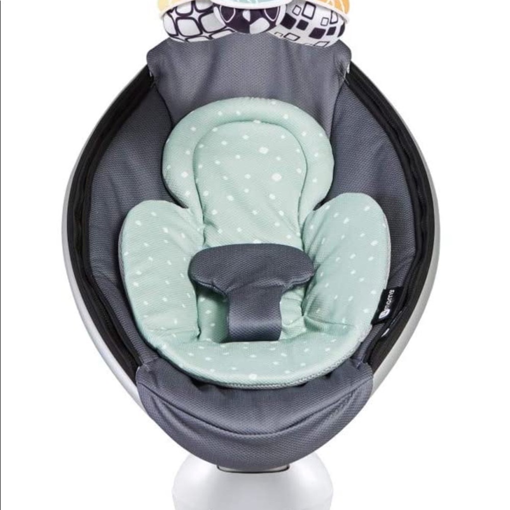 4Moms rockaroo and mamaroo infant insert, mink polka dot/grey